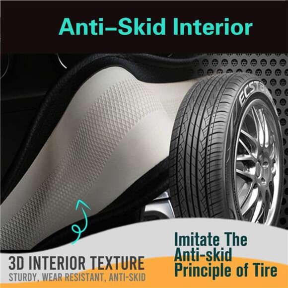 Steering Wheel Cover Great Grip with 3D Honeycomb Anti-Slip Design, Universal - Picture 5 of 7